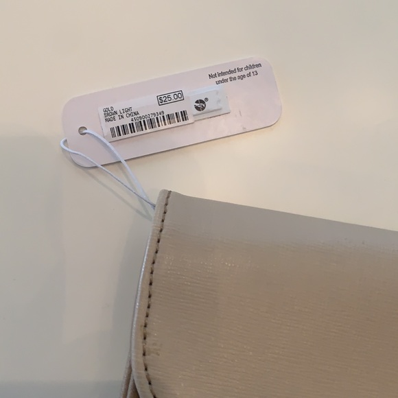 Charming Charlie 2 tone clutch . Crystals on gold metal closure . NWT - Picture 5 of 9